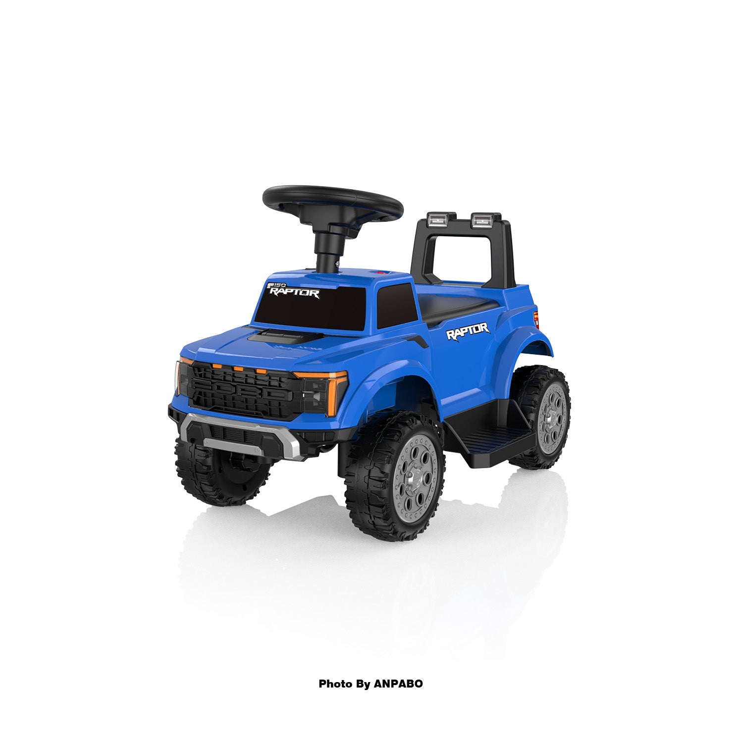 Licensed Ford 6V Electric Push Car for Toddlers  Powered Ride-On Toy with Headlight & Horn-blue