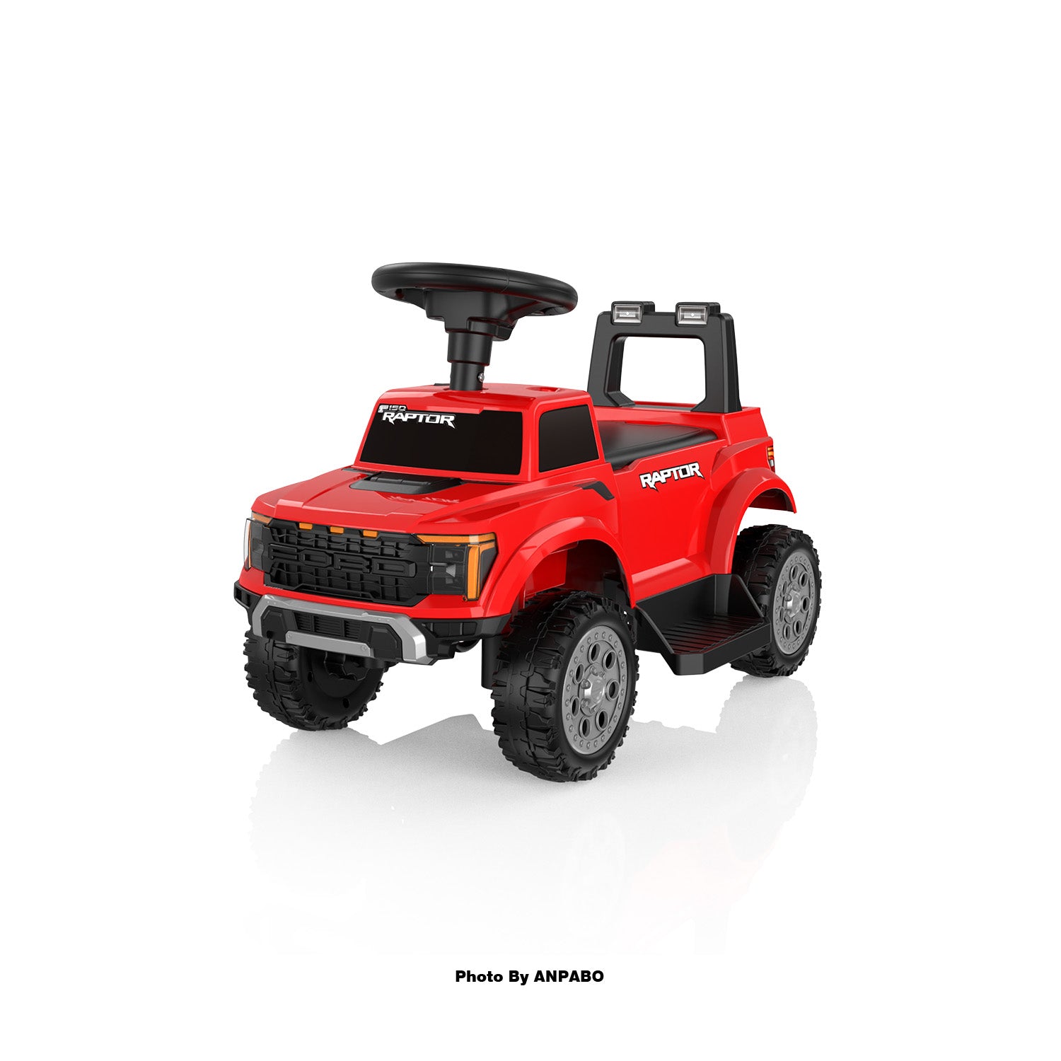 Licensed Ford 6V Electric Push Car for Toddlers  Powered Ride-On Toy with Headlight & Horn-red