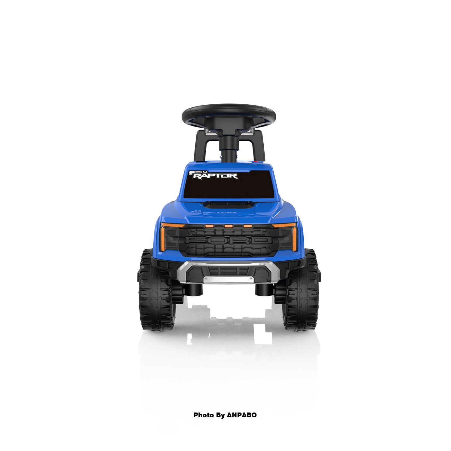 Licensed Ford 6V Electric Push Car for Toddlers  Powered Ride-On Toy with Headlight & Horn-blue