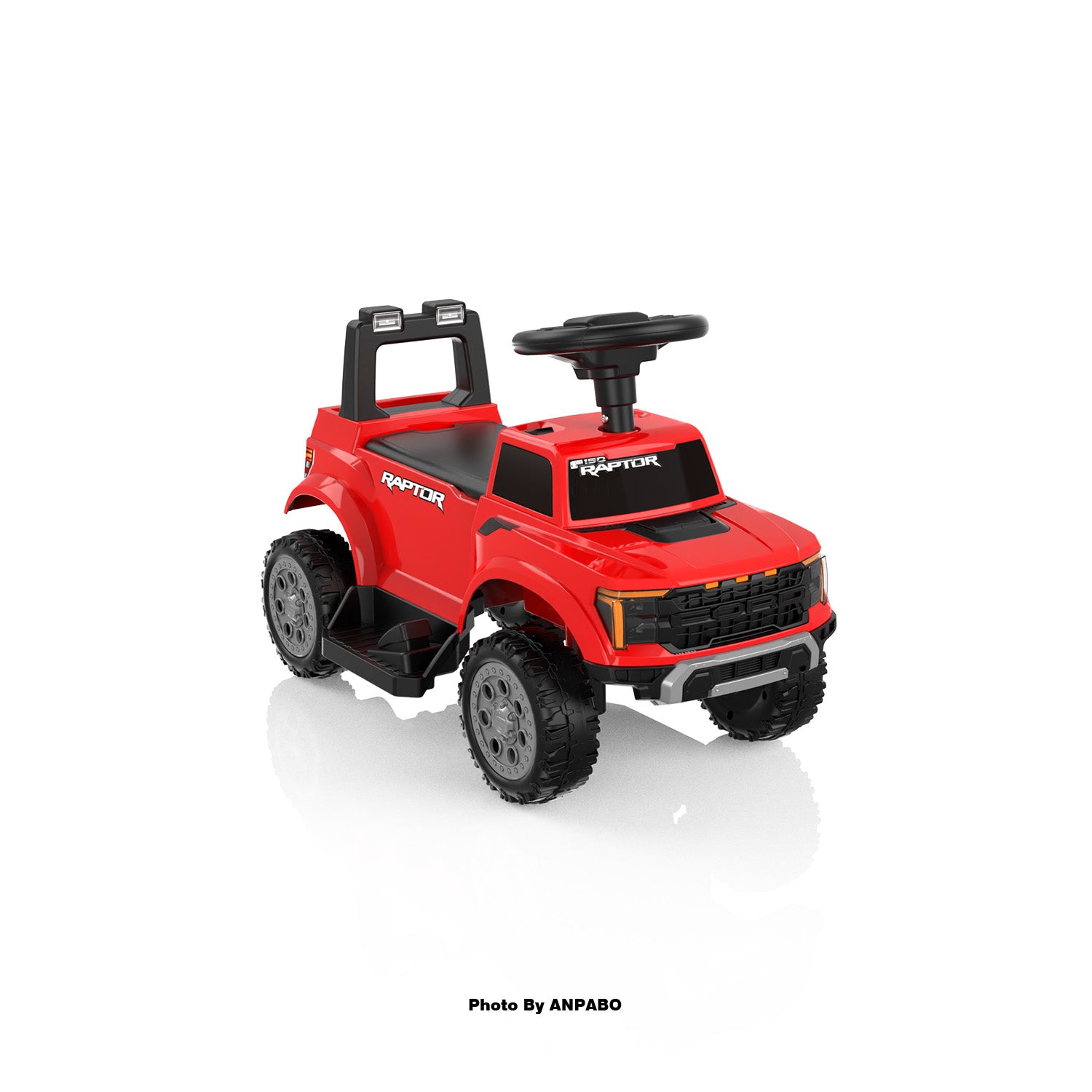 Licensed Ford 6V Electric Push Car for Toddlers  Powered Ride-On Toy with Headlight & Horn-red