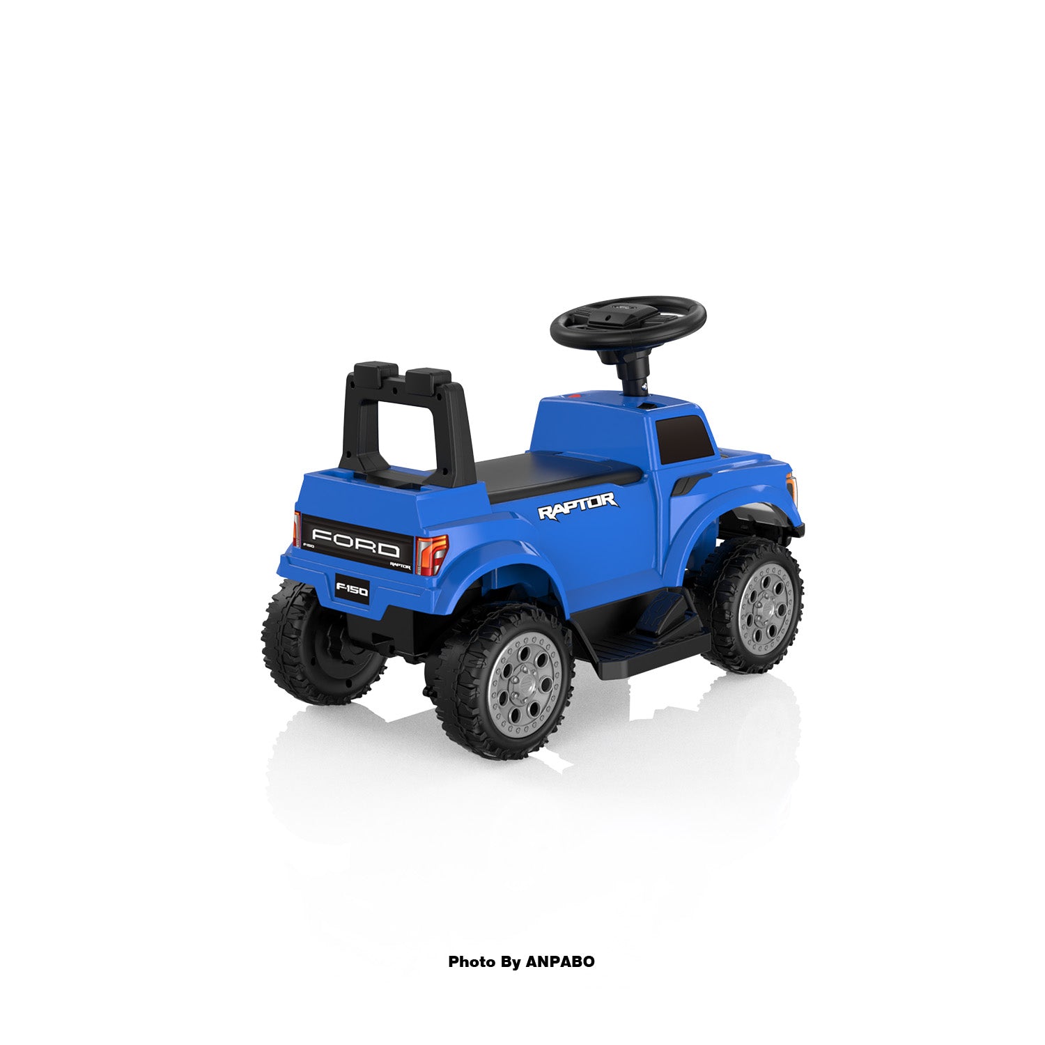 Licensed Ford 6V Electric Push Car for Toddlers  Powered Ride-On Toy with Headlight & Horn-blue