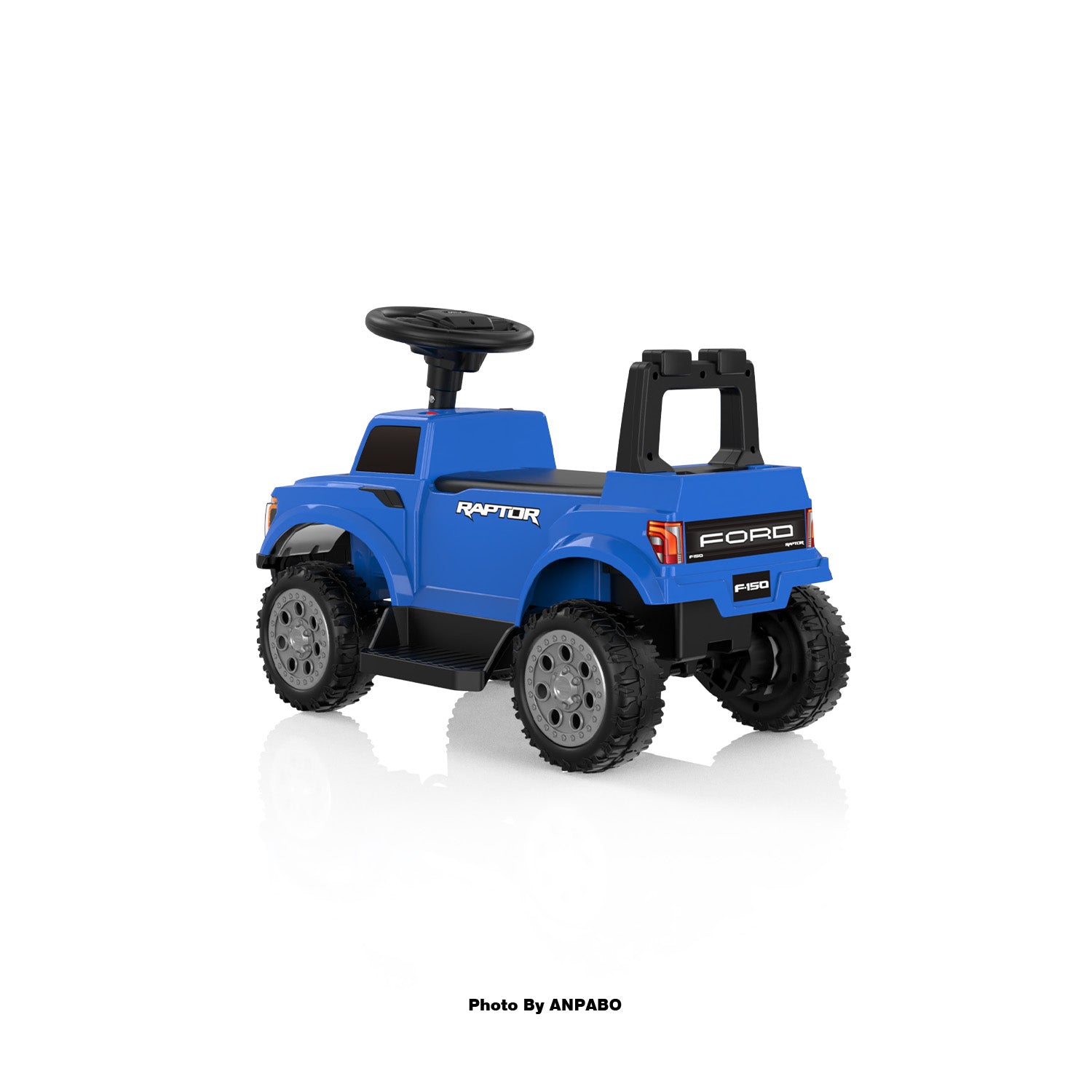 Licensed Ford 6V Electric Push Car for Toddlers  Powered Ride-On Toy with Headlight & Horn-blue