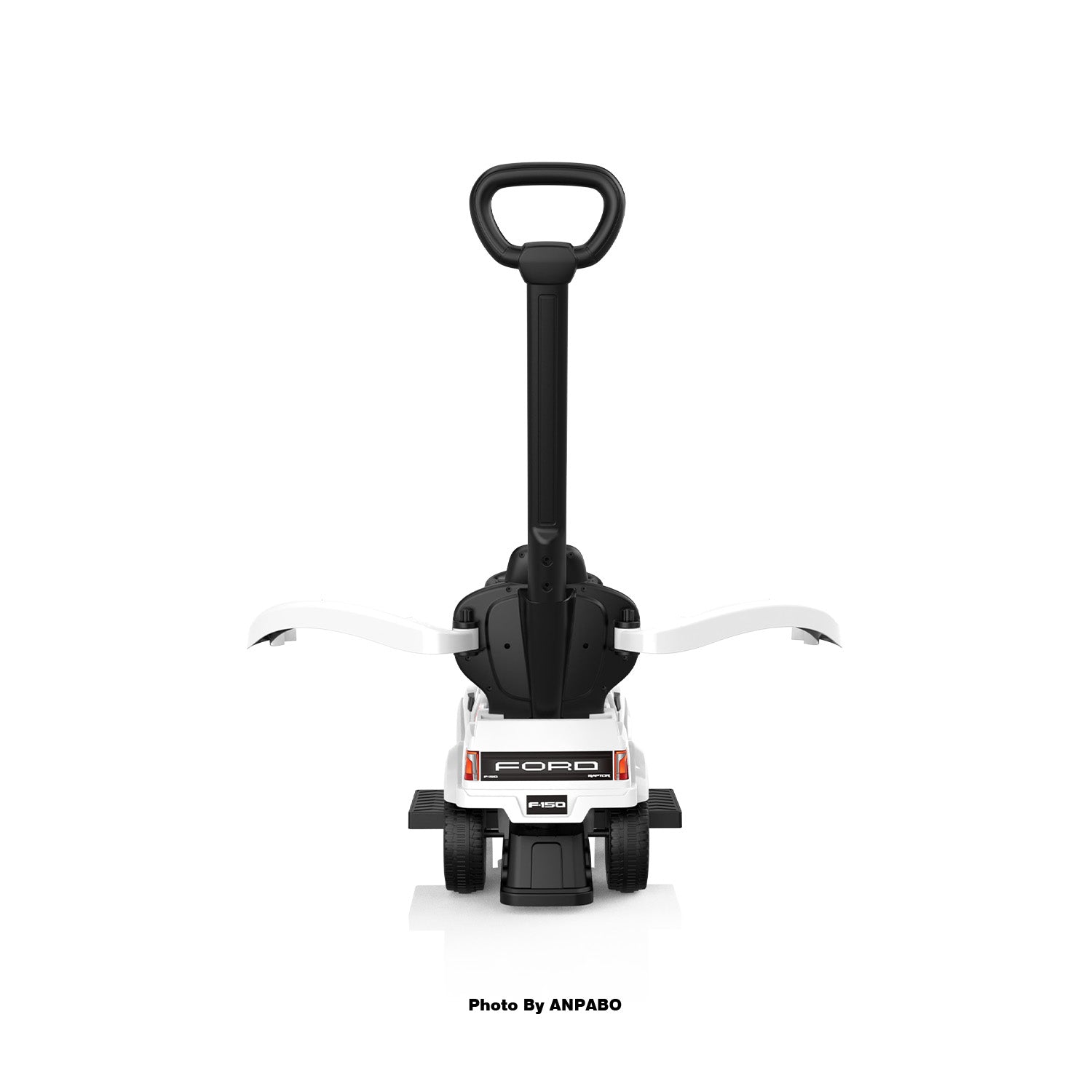 Licensed Ford Push Car for Toddlers Ride-On Toy with Headlights, Horn, and Parent Handle-white