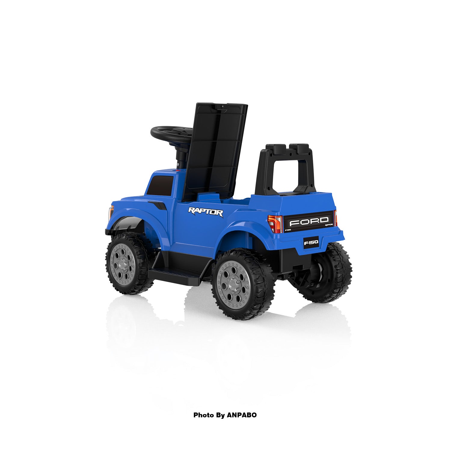 Licensed Ford 6V Electric Push Car for Toddlers  Powered Ride-On Toy with Headlight & Horn-blue