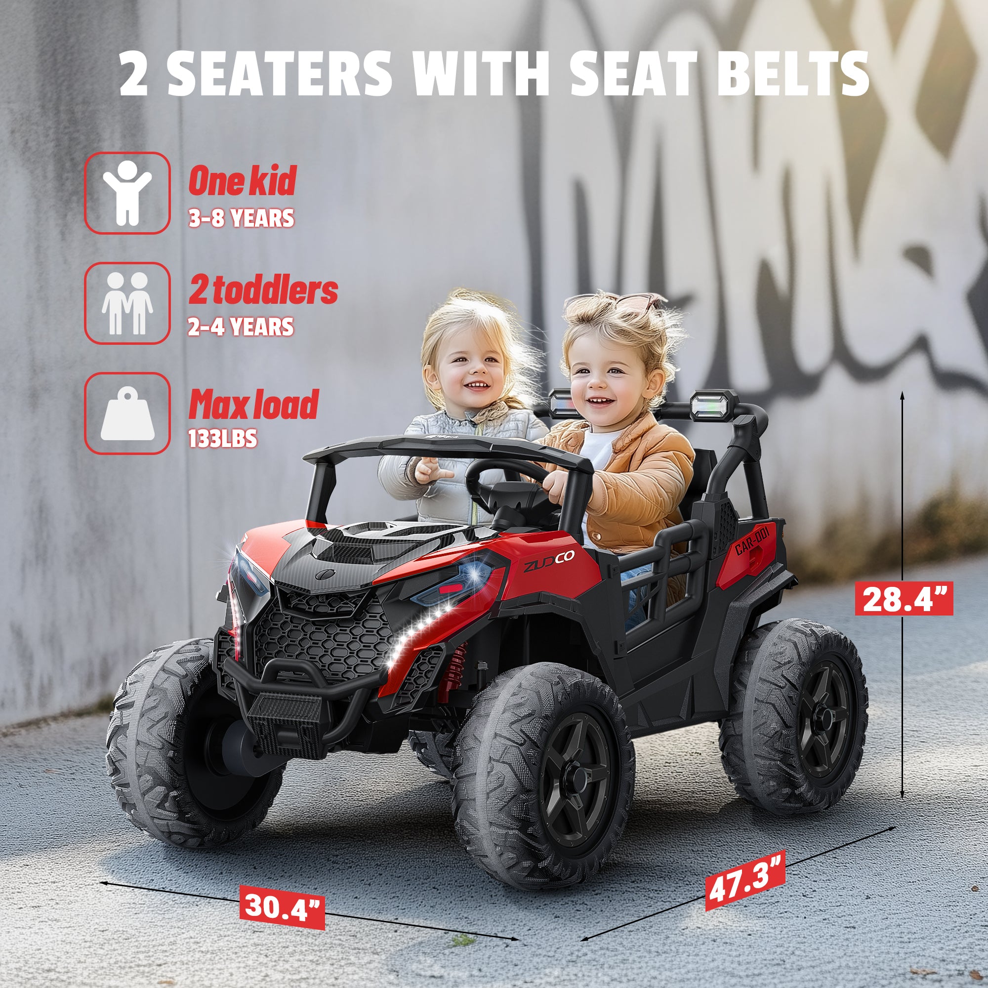 24V 4x200W 2-Seater Ride-On UTV