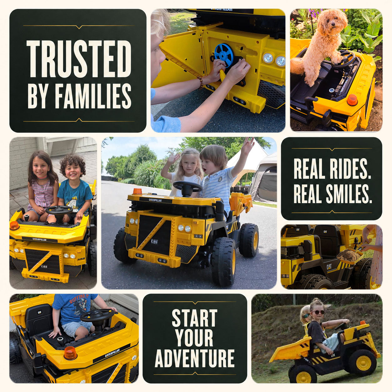 24V CAT Licensed Ride-On Dump Truck 797F