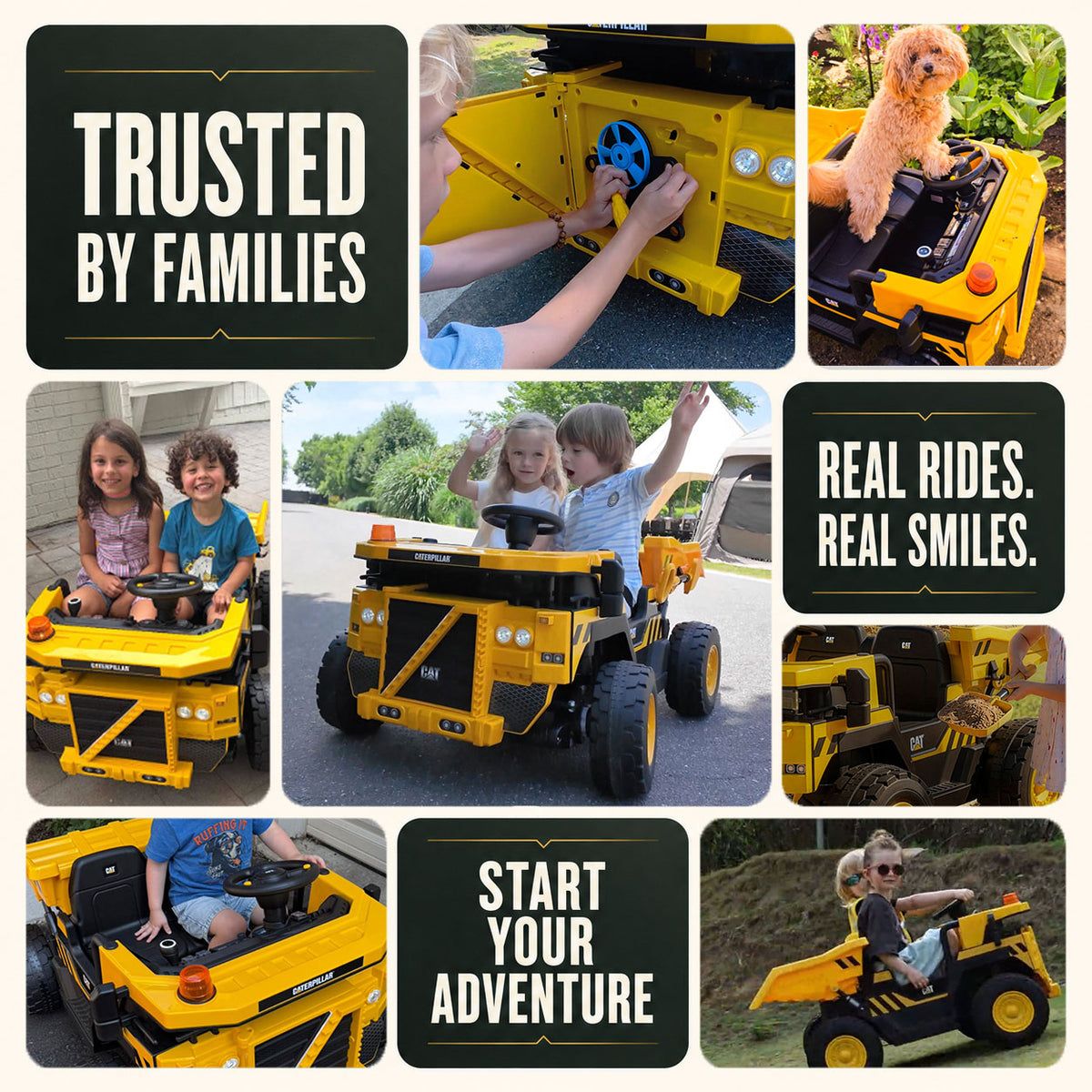 24V CAT Licensed Ride-On Dump Truck 797F