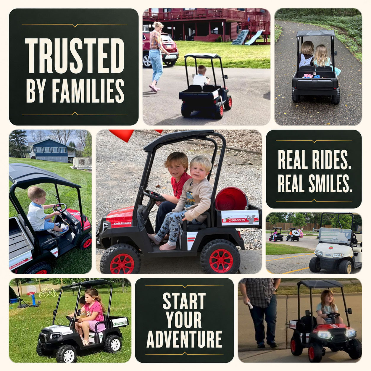 24V 4WD Ride-On Golf Cart