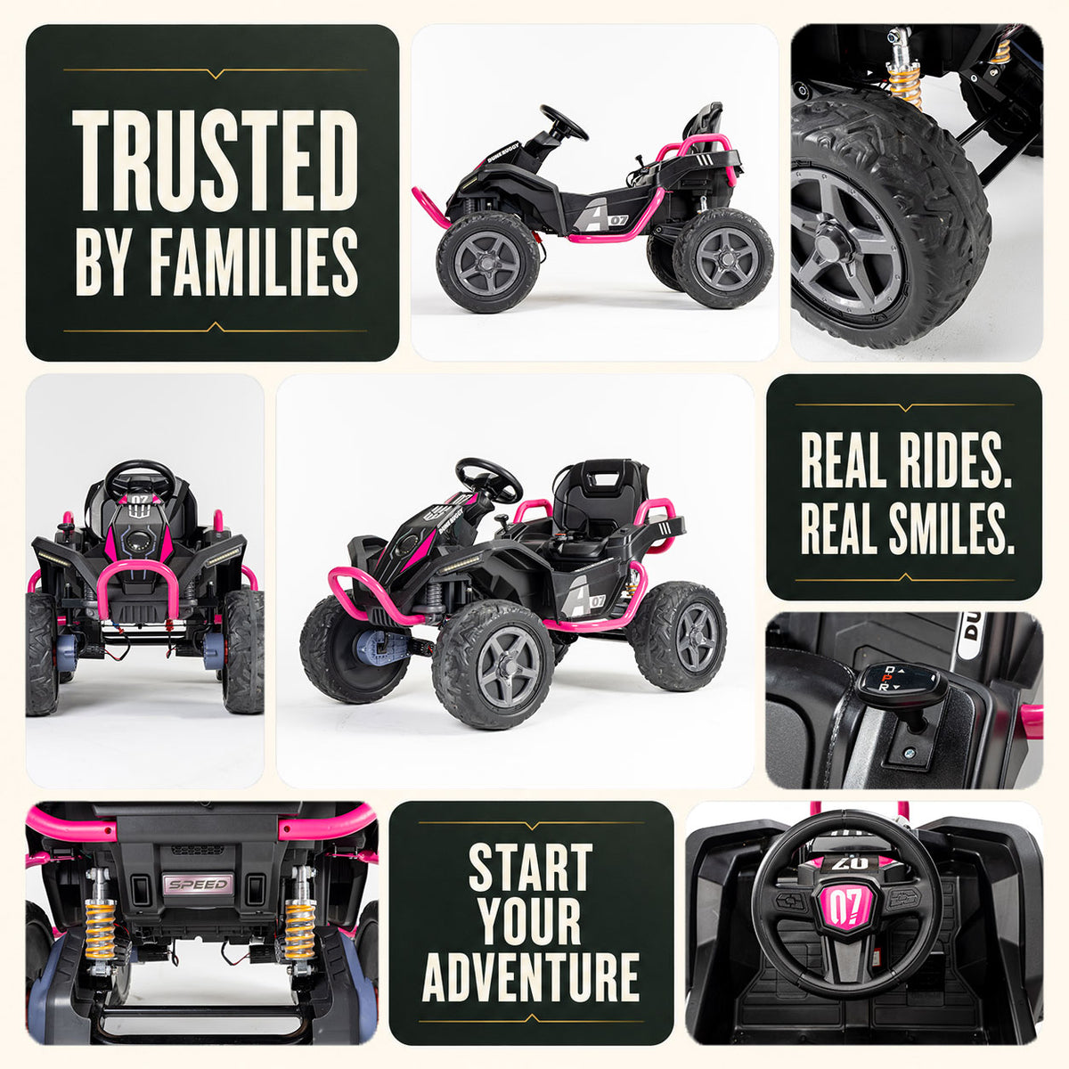 ANPABO TrailQuest 24V 4WD Kids Ride-On ATV with Parent Remote Control
